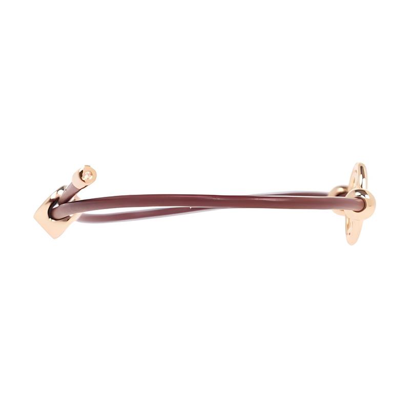 TORY BURCH Circular pattern hollow decoration brass bracelet women's red 144706-600-reddish brown F
