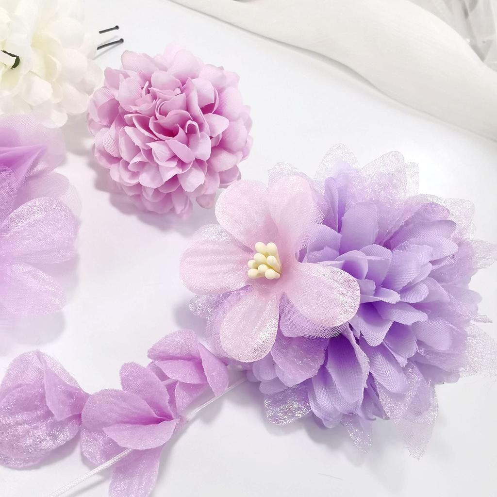 QianYang Hair Ornament Set - High-Quality Artificial Flowers for Kimono, Traditional Japanese Clothing, Furisode, Shichi-Go-San, Yukata, Wedding,