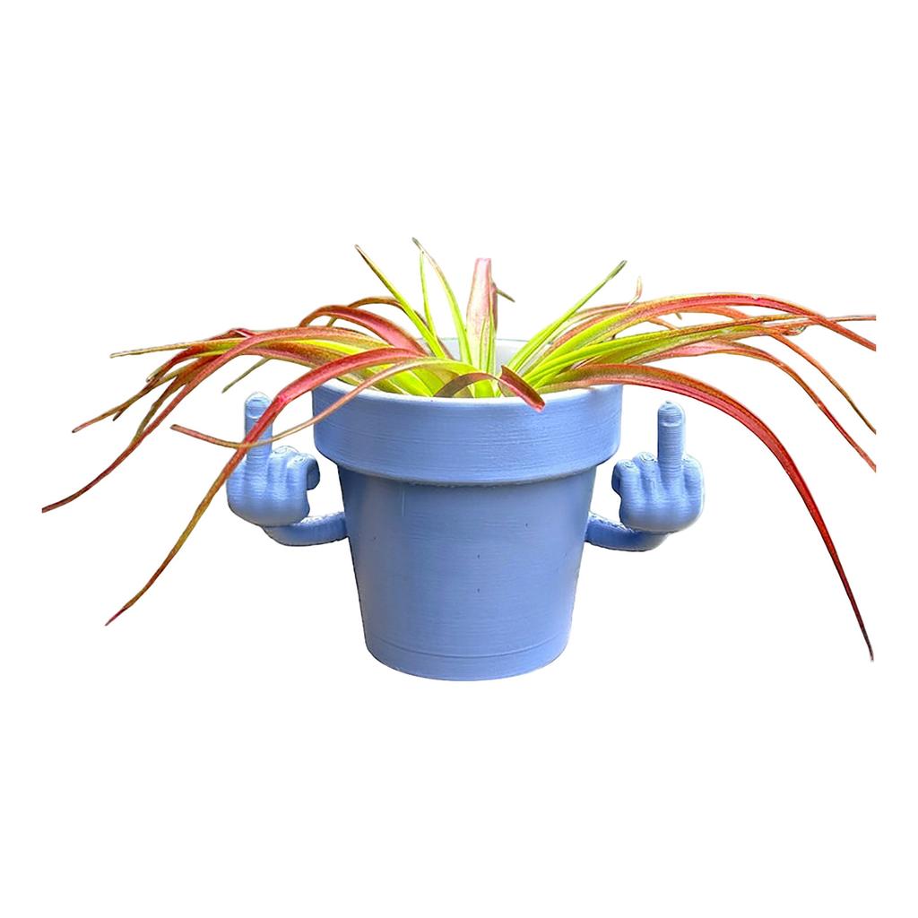 Ghiveci de flori interesant și unic cu degetul mijlociu, ghiveci mic interesant pentru plante de interior, ghiveci zâmbitor cu degetul mijlociu îndreptat în sus