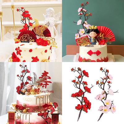 3D Pflaumenblütenzweig-Kuchendekoration