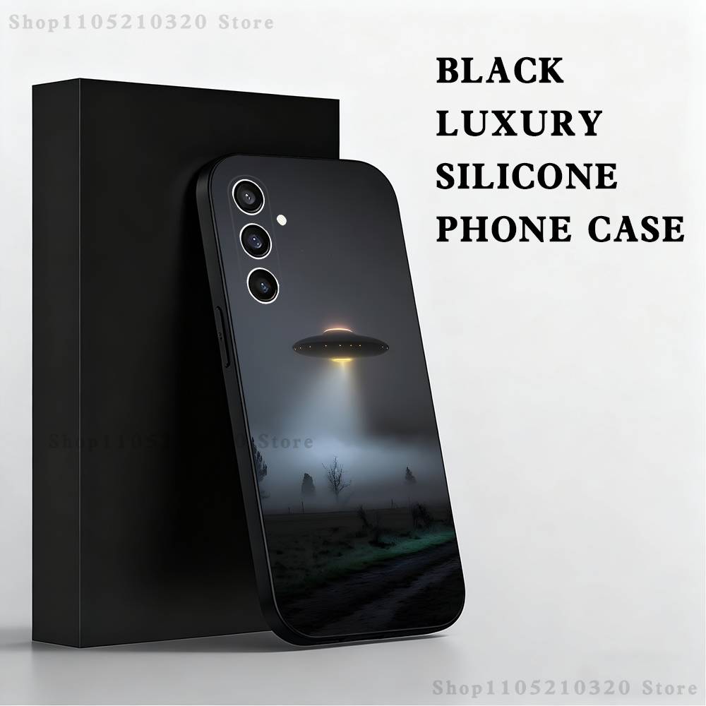 Funny Space UFO Thing Phone Case For Samsung S25,S24,S21,S22,S23,S30,Ultra,S20,Plus,Fe,Lite,Note,10,9,5G Black Cover