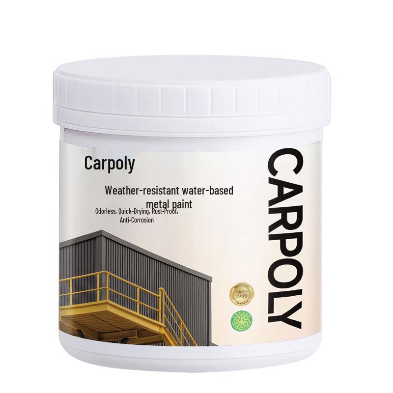 Carpoly Water-based Rust-proof Metal Paint 1kg (covers 5sqm, 2 coats) + Tools