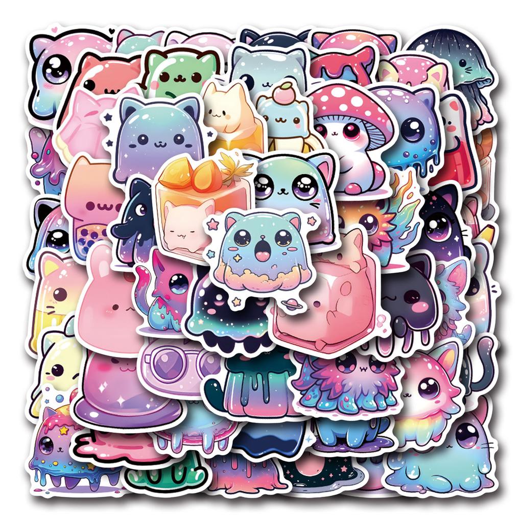 50 Neue Jelly Cat Graffiti Aufkleber Dekorative Roller Wasserbecher Helm Wasserdichte Aufkleber