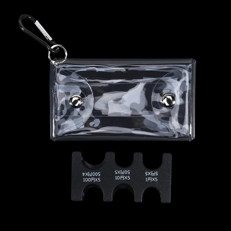 

Japanese Yen Coin Holder Hard Case Organizer Compact Transparent Anti-Drop Coin Sorter Storage Dispenser One Size чорний