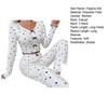 Yousheng Women Lace Trim Pajama Set Long Sleeve V-Neck Front Button Tops Full-Length Pants Sleepwear Nightwear
