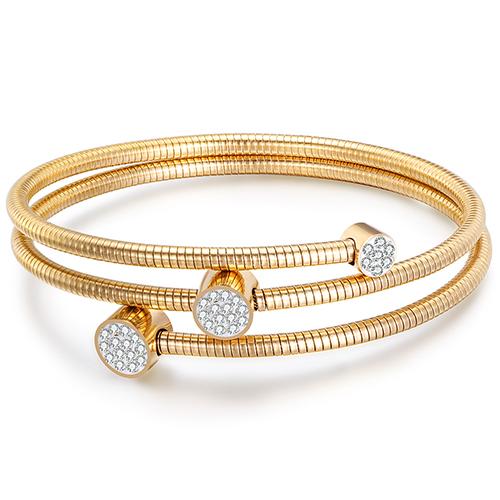 New Arrival Fashion Cable Wire Bracelet for Women High Quality Stainless Steel Crystal Charm Bracelets Bangles for Women