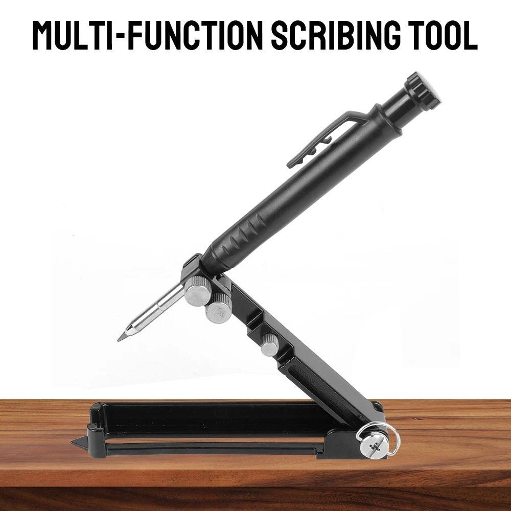 Deep Hole Pencil Scribing Tool Aluminum Zinc Zinc Alloy/ ABS Circular Planner Gauging Tool  DIY Applications