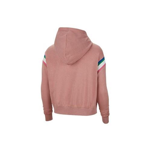 Nike Letter Logo Colorblock American-Style Sweatshirt for Women in Pink