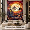 Halloween (28) Theme Custom Tapestry Personalized Custom Name Text Wall Hanging Tapestry Home Decor Background Cloth
