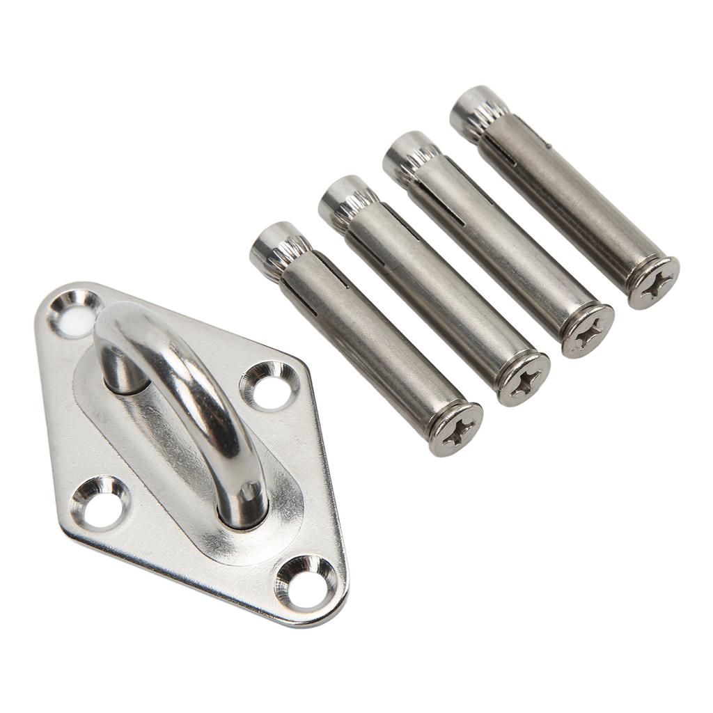 Stainless Steel Ceiling Wall Mount Hook Heavy Duty Anchor Eye Plate for Boat Yoga Swings