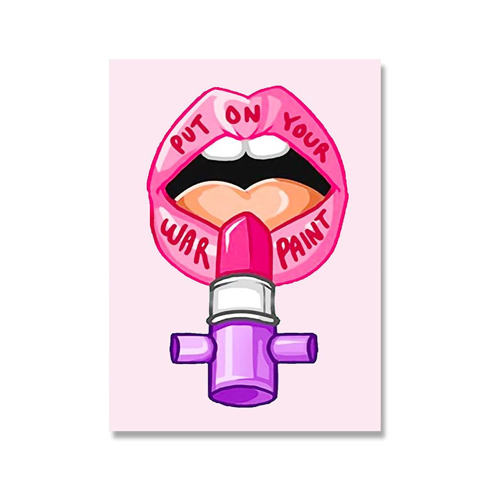 

Феминистская мода ТВ-шоу настенное искусство холст картина розовая сила девушек цитата принты постер подарок современная картина гостиная кровать декор 21x30cm No Framed