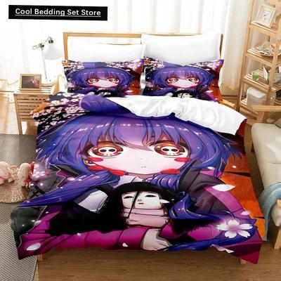 3D Anime Dark Gathering Bedding Set Duvet Cover Bed Set Quilt Cover Pillowcase Comforter King Queen Size Boys Adult Bedding Set