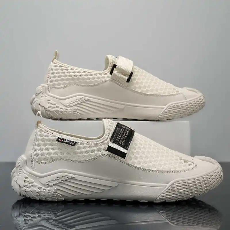 Fashion Without Laces Mocasin Elegant Ankle Boots Sneakers High Tops Shoes Men's Big Size Sneakers Sport Traning Products