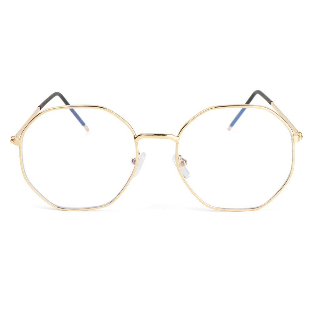 Computer Portable Polygon Ultra Light Frame Anti-Blue Light Eyeglasses Metal Glasses Eye Protection