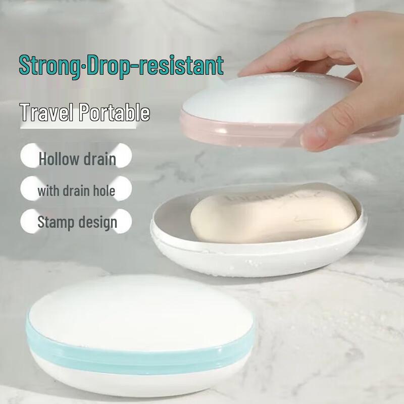 Chahua Travel Double-Layer Draining Soap Dish Box, 10-Pack