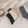 Women's Mid-Calf Lace Socks - Cute, Slouchy, Japanese School Style, Combed Cotton for Autumn/Winter.