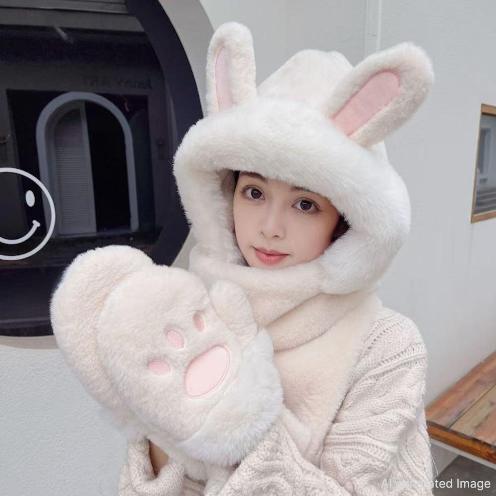 Winter Knit Trapper Hat Fleece Lined Thickened Earflap Beanie Windproof Warm Cold Weather Cap