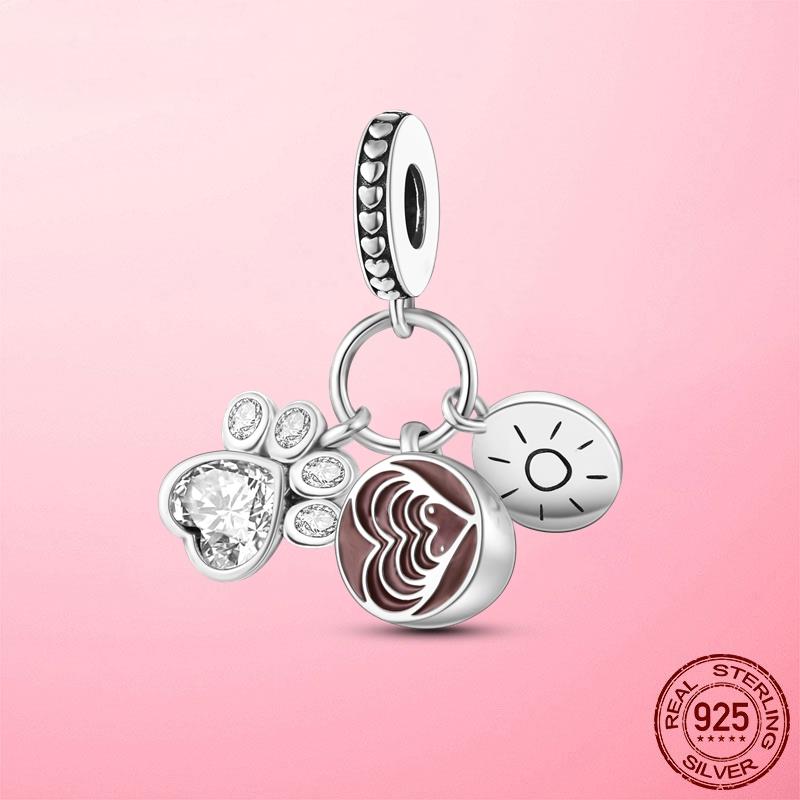 HOT SALE 925 Silver Sparkling Family Tree Dangle Charms Beads Fit Original Women Bracelet Pendant Necklace  Jewelry