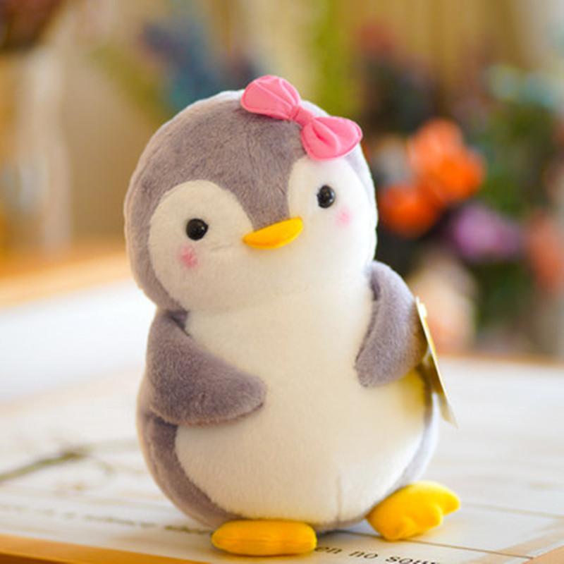 Super cute little Q penguin doll girl plush toy small doll bed baby sleeping throw pillow soothing doll