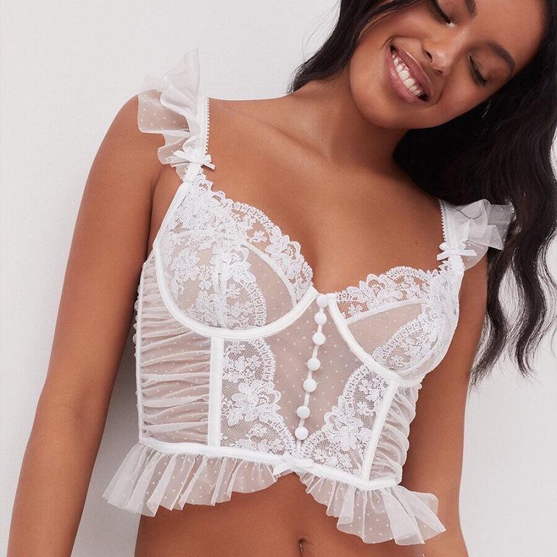 French Sexy Ultra Thin Underwear Women Lace Embroidery Flowers Bra Set Breathable Body Shap Bras and Thongs Sets Lingerie