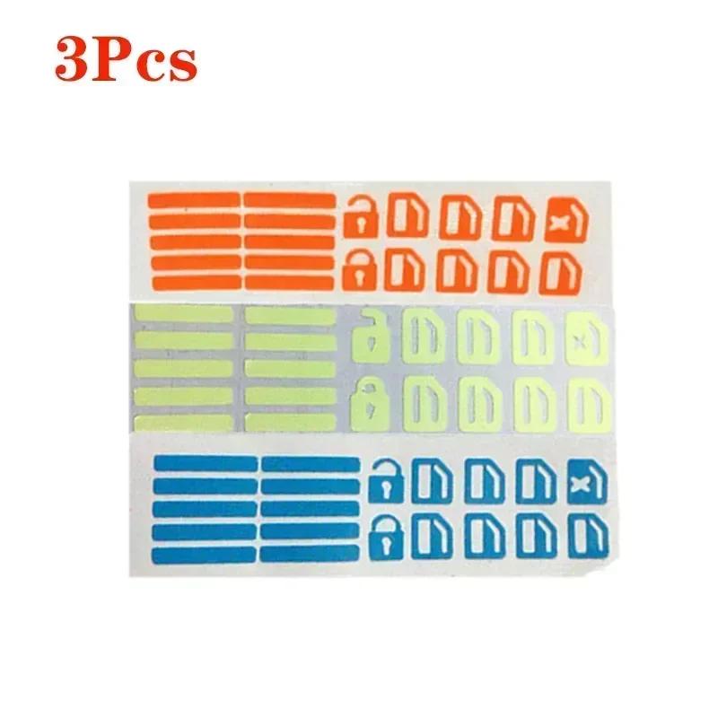 Car Window Button Colorful Luminous Sticker Car Window Lifting Switch Night Fluorescent Decal Car Interior Glow Reminder Sticker