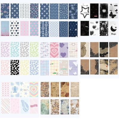 Múltiplo Série Menina 8 peças Guka Cartão Traseiro para Celular DIY Material Base Decorativo Fita Adesiva Traseira Adesividade