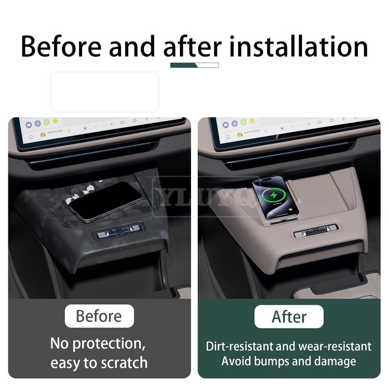 For Volvo 2026 XC70 Car Wireless Charging Pad, Silicone Mat, Full-Cover Anti-Slip Protective Mat, Car Interior Accessory