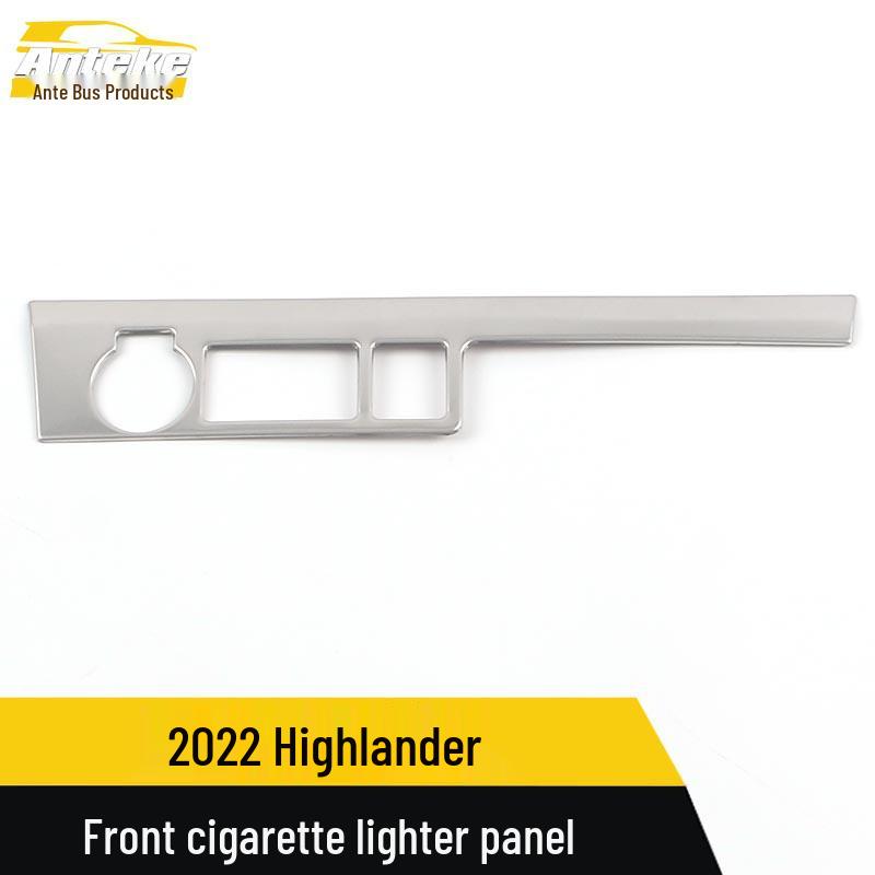 Highlander Front Row Cigarette Lighter Panel Decorative Frame and Center Console Sequin Sticker Cover