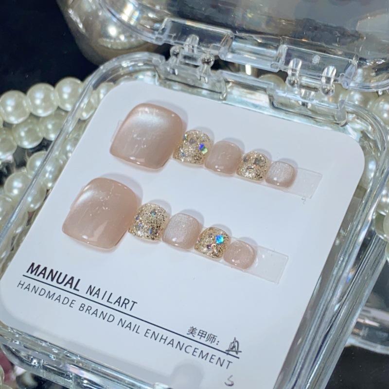 

Съемные накладные ногти на ногах в стиле знаменитостей - Готовый к носке нейл-арт Medium