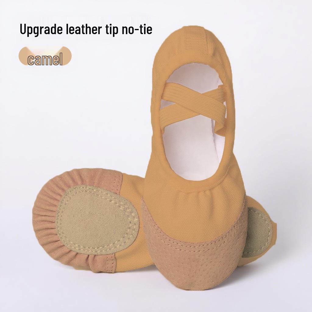 Mädchen-Ballettschuhe ohne Schnürung mit weicher Sohle für das chinesische Tanztraining