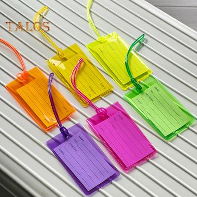 1/6Pcs Luggage Tag Colorful Flexible Suitcases Tag Waterproof Name ID Labels Tear-resistant Luggage Identifier for Travel