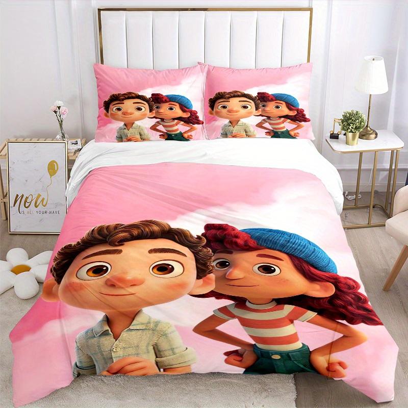 3pcs Luca & Giulia Marcovaldo Bedding Set, 1 Soft Quilt Cover + 2 Pillowcases, Machine Washable, Suitable for All Seasons, Perfect Gift for