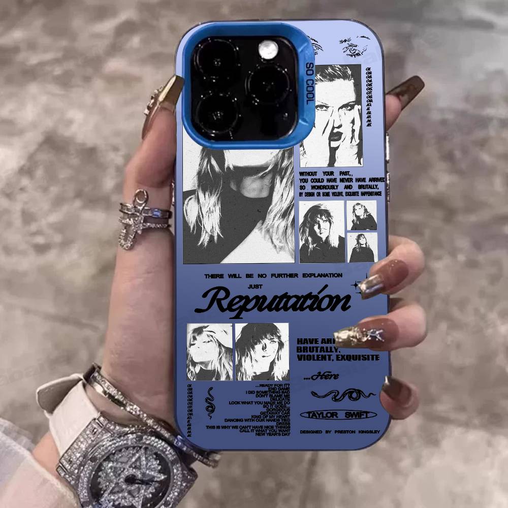 H-Hot Music Singer-Taylor Alison S-Swift Phone Case For iPhone 17 16 15 14 13 12 11 Pro Max Plus Pro Colorful Shell