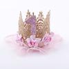 1Pc Baby Girl Happy Birthday Party Hats Kids One Year Flower Princess Crown Headband Baby Shower 1St Birthday Decor Party Supply