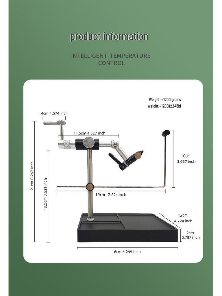 BLF E Model Univerzální stanice pro háčkování a vázání mušek s rotačním vazačem uzlů, navíječem vlasce a navlékačem nití