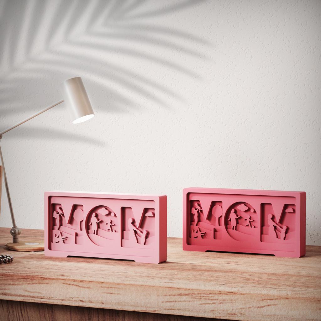 MOM Ornament Plaster Silicone Mold DIY Letter Candle Aromatherapy Making Epoxy Resin Molds Mother's Day Holiday Gifts Casting
