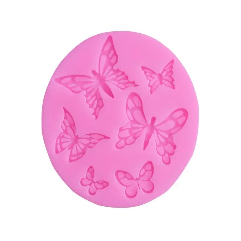 Cake Decoration Molds Kitchen Baking Oval Shape Butterfly Pattern Fondant Chocolate Candy Silicone DIY Molds Kitchen Accessories
