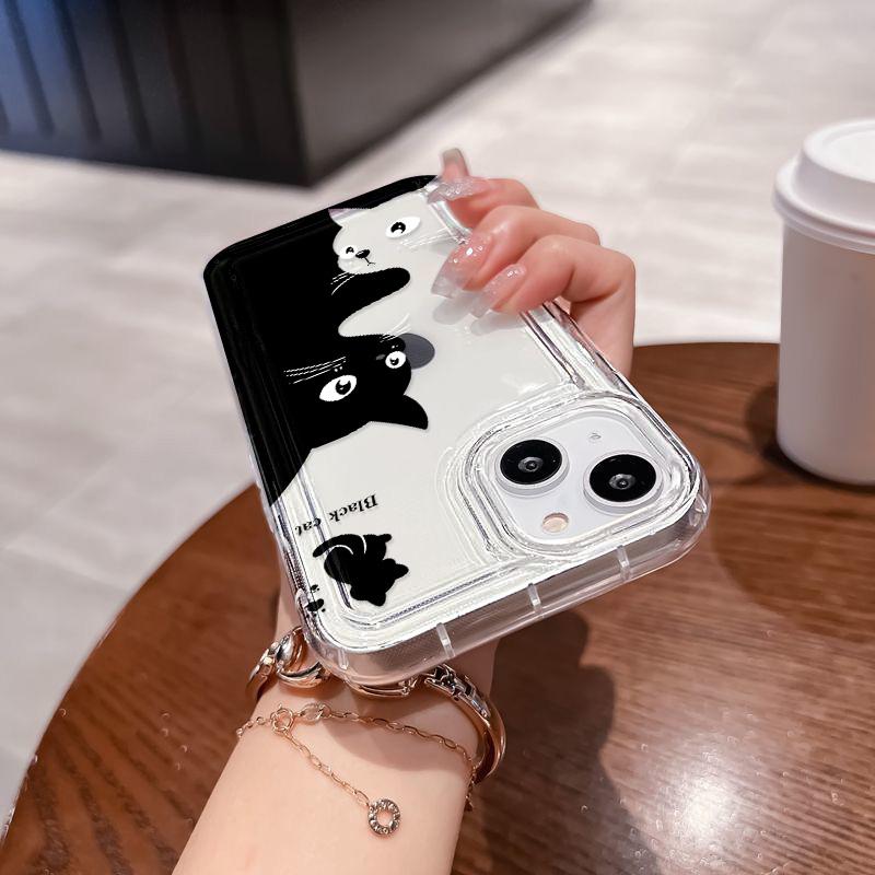 Silicon Cat Case For Samsung A54 5G A53 A52 A34 A33 A32 A24 A23 A22 A14 A13 A12 A05 S23 Ultra S22 Plus S21 S20 FE Fundas Covers