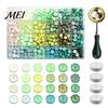 Wax Melting Spoon Seal Kit, with Beads And Candles Set, Artistic Set Stamp for DIY Crafting Wedding Invitations Tool
