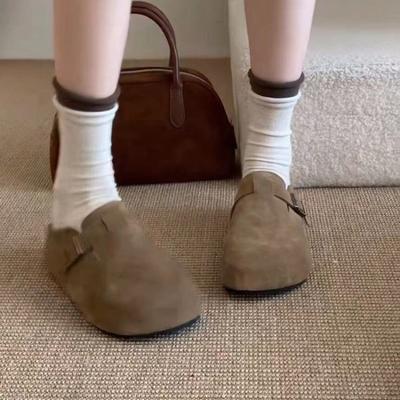 High-heel Women's Shoes, New Style, Lazy Bag-style Half-toe Slippers