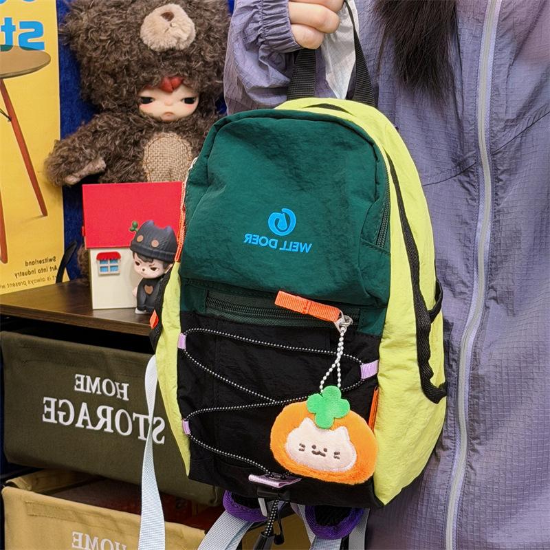 Schoolbag Outdoor Backpack Men's Mountaineering Bag Retro Large Capacity School Bag Women's Lightweight Travel Bag Sports Hiking Small Backpack