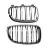 1 Pair Front Kidney Grille for   2019 51137166439 Gloss- Black Double-Line Left Right Front Grills Frame Trim