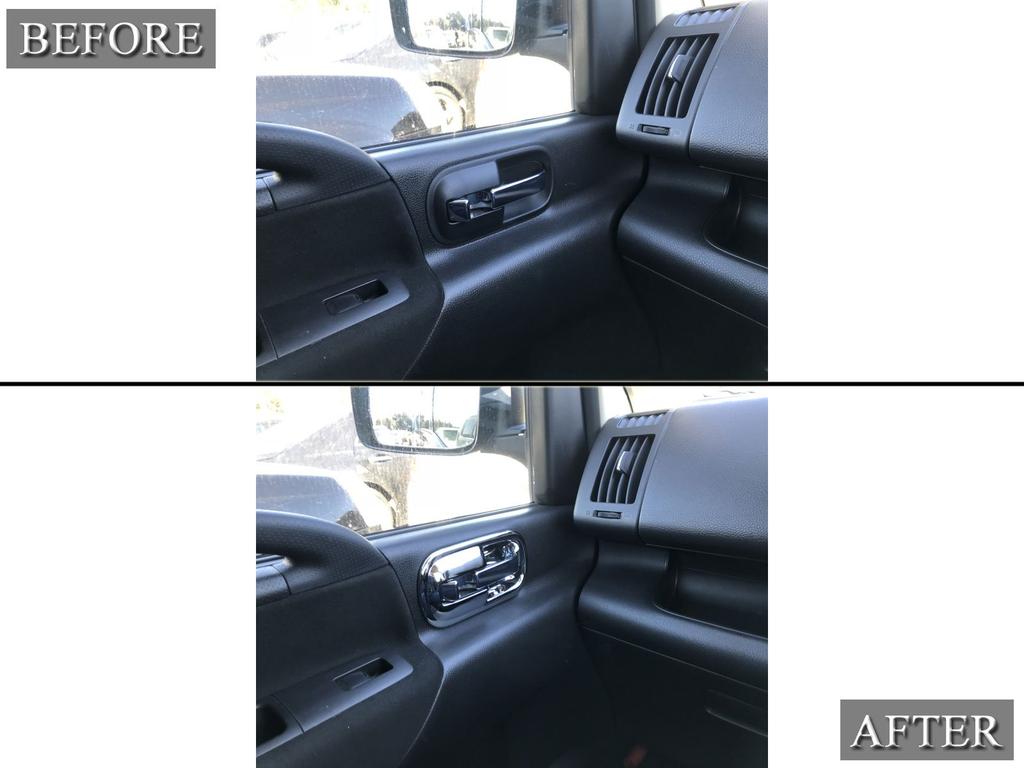 BRIGHTZ Chrome Inner Front Door Handle Set for Toyota Serena C25 Part Number 26963 Covers, Plated, 2-Piece [INS-DHC-035], C25, CC25, NC25, CNC25, CC,