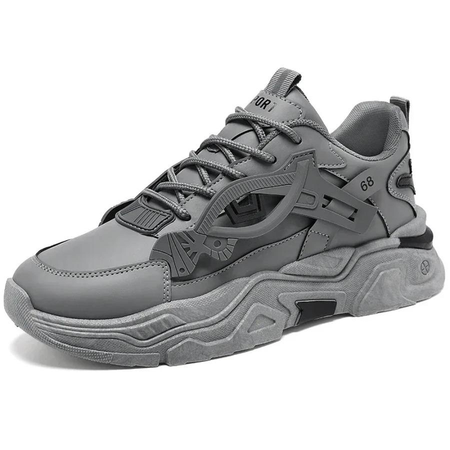 Student height increasing shoes four season new thick sole men's casual sports shoes soft sole comfortable outdoor running shoes