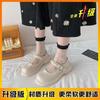 French Retro British Style Small Leather Shoes Girl 2025 Spring New Pearl Fairy Word with Platform Mary Jane Single Shoes