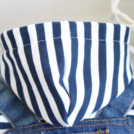 Puppy Denim Clothes Four-legged Conjoined Windproof Clothes Warm Pet Supplies for Spring Autumn