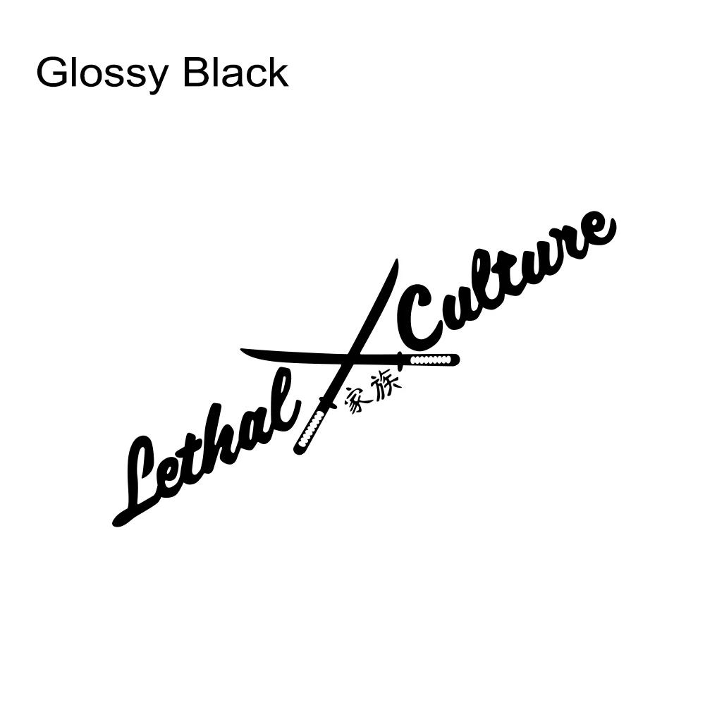 Lethal Culture Car Windshield Decals Sticker Vinyl Decal Tuning Accessories Samurai Sword Kanji Banner JDM Graphics Decoration