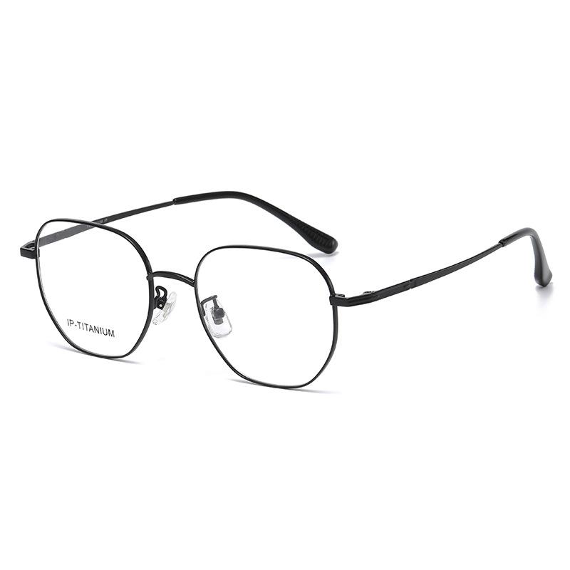 

Lightweight Pure Titanium Large Frame Glasses for Women Men Oversized Small Face Unisex Retro Eyewear Classic чорний