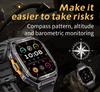 New GPS Track Smart Watch Men 5ATM Waterproof 1.96" Always Display Compass Heart Rate 530mAh Battery BT Call Smartwatch