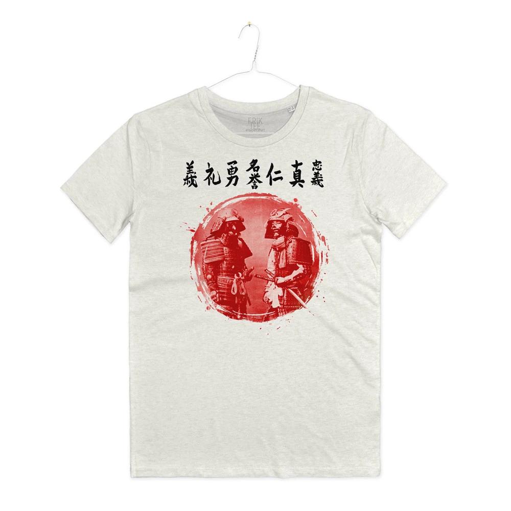 Seven Virtues Samurai Martial Arts Japan Bushido T-Shirt Man Hagakure L